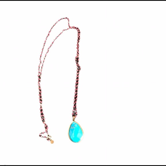 B Z K necklace with turquoise pendant - Picture 1 of 8